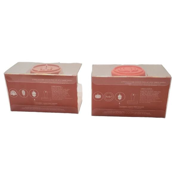 2xCiroa The Bakehouse 3 Piece Cookie Press Sets  2.25" Diameter FALL Silicone - Picture 5 of 6